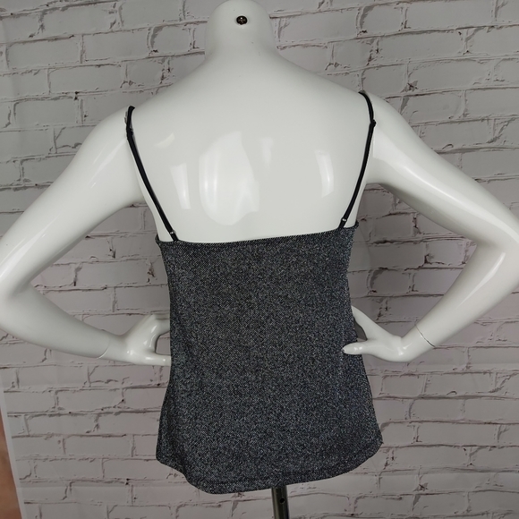 𝅺BABATON Cowlnech Black Mettalic Camisol - Picture 2 of 10